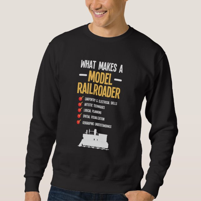 Modelleisenbahnzug Eisenbahn-Dampflokomotive Sweatshirt (Vorderseite)