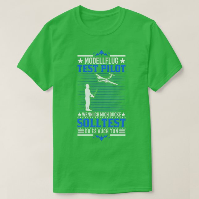Modellflug Test Pilot flugzeug Modellflieger T-Shirt (Design vorne)