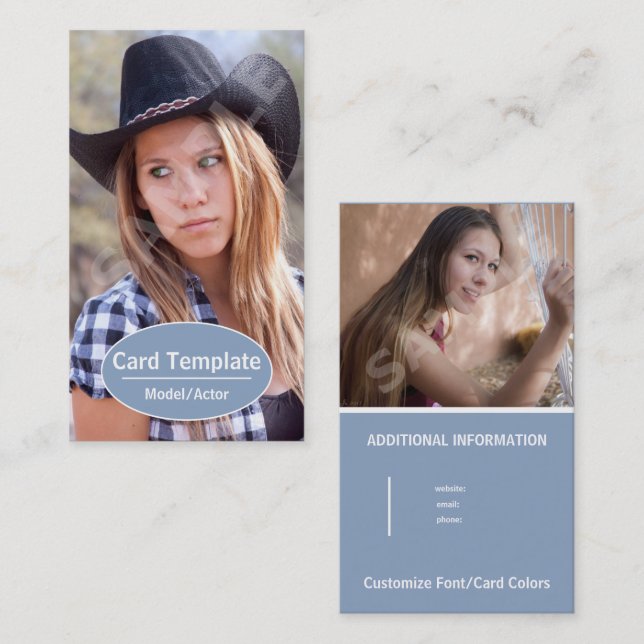 Modellieren des Schauspiel-Kartenkopfs Visitenkarte (Vorne/Hinten)