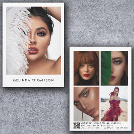 Modellieren von Comp Card 5 Foto QR Code