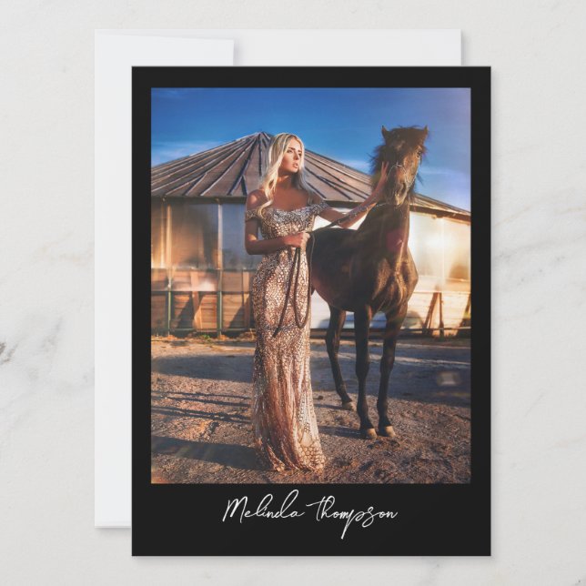 Modellieren von Schauspiel Comp Card 5 Foto Script (Vorderseite)