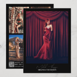 Modellieren von Schauspiel Comp Card 5 Foto Signat