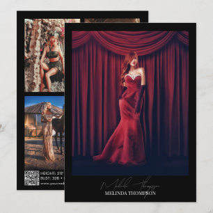 Modellieren von Schauspiel Comp Card 5 Foto Signat