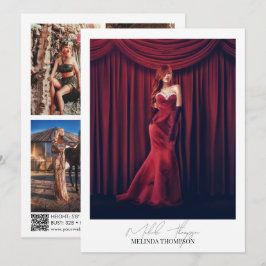 Modellieren von Schauspiel Comp Card 5 Foto Signat