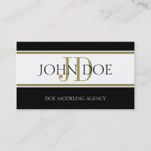 Modellierende Agentur-Goldstreifen W/W Visitenkarte