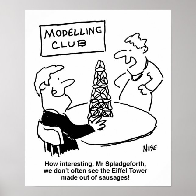 Modellierung des Eiffelturms aus Wurst Poster (Vorne)