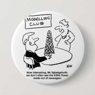 Modellierung des Eiffelturms-Cartoon Button