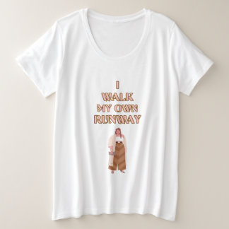 MODELLVERHALTEN, Weiß Rosa Plus Size Kurzarm Große Größe T-Shirt