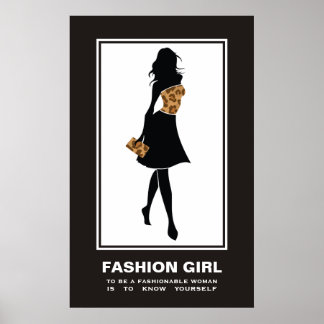 Modemagazin-Leopardendruckposter Poster