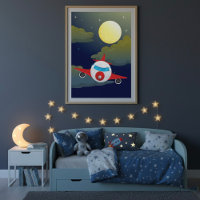Modemposter und Flugzeugplakat