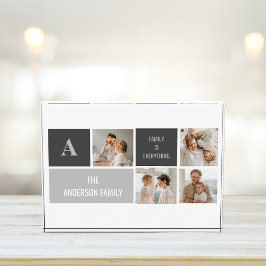 Moden 3Collage Foto & Grau Bestes Familiengeschenk