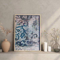 Moden Abstrakte Malerei Print Azure Elegy