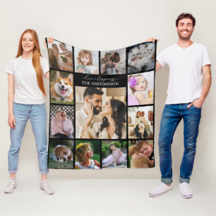 Moden Family FOTO Collage 13 Picture and Personal Fleecedecke