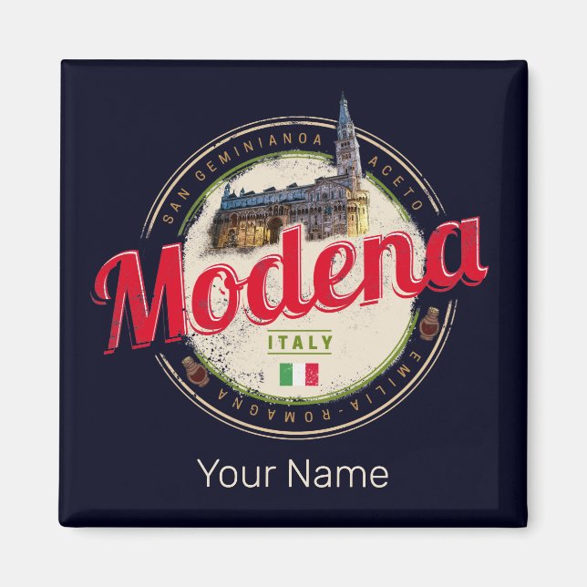 Modena Emilia-Romagna Balsamic Italien Souvenir Magnet (Vorne)