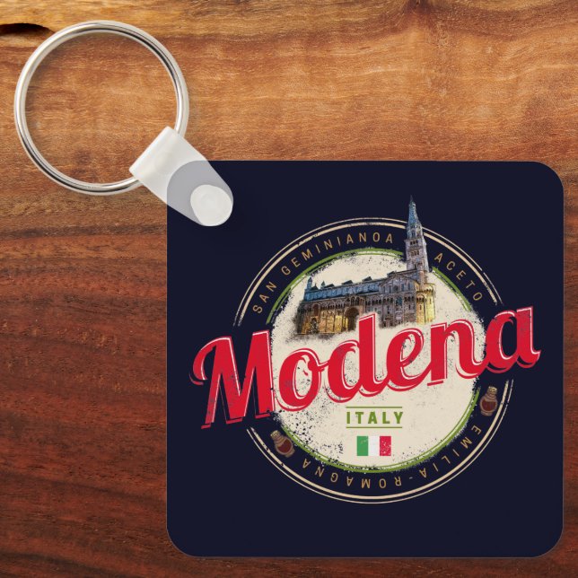 Modena Emilia-Romagna Balsamic Italien Souvenir Schlüsselanhänger (Vorderseite)