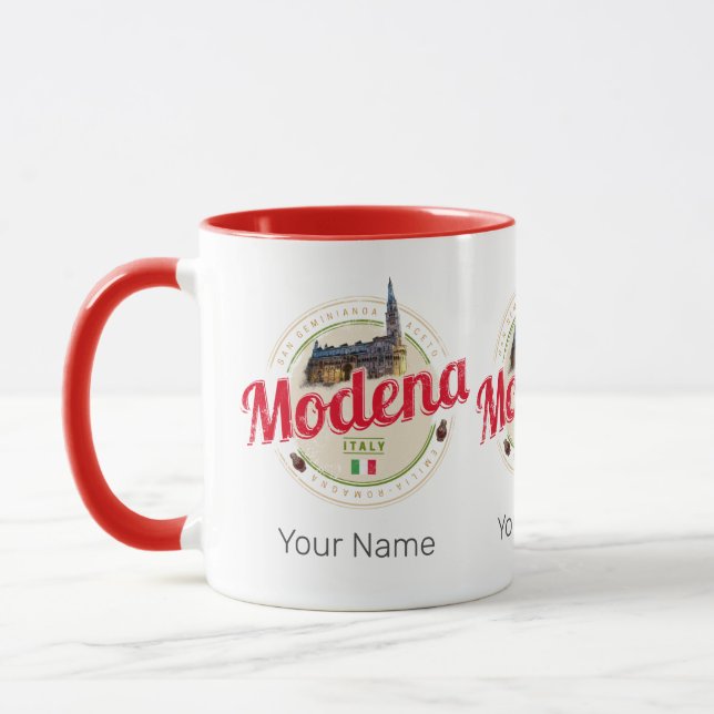 Modena Emilia-Romagna Balsamic Italien Souvenir Tasse (Links)