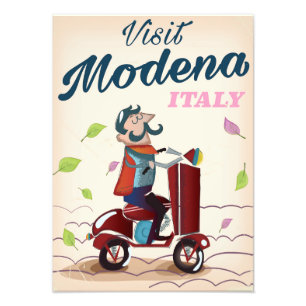 Modena Italie poster de voyage Scooter