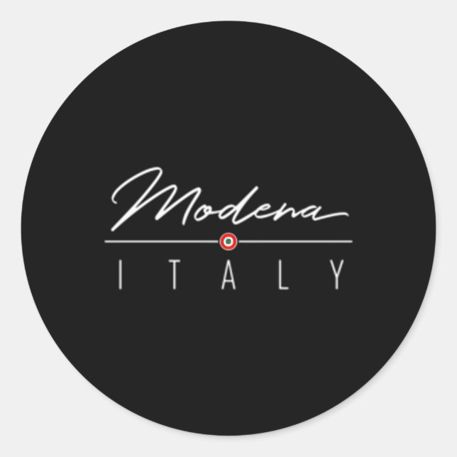 Modena Italien für Runder Aufkleber (Vorderseite)