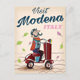 Modena Italien Roller-Reiseplakat Postkarte