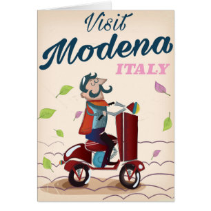 Modena Italy Scooter Reiseplakat