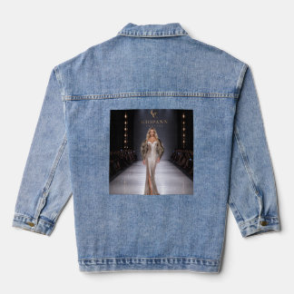 | Modenschau Kunstprint Jeansjacke