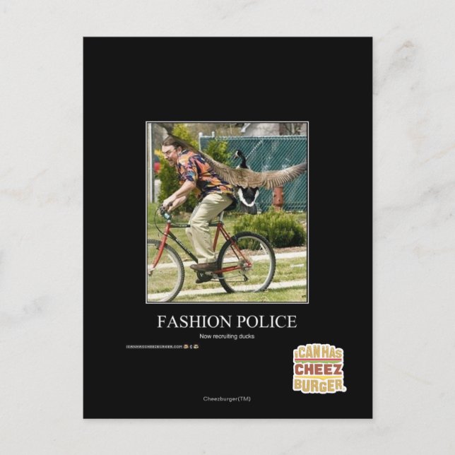 Modepolizei Postkarte (Vorderseite)