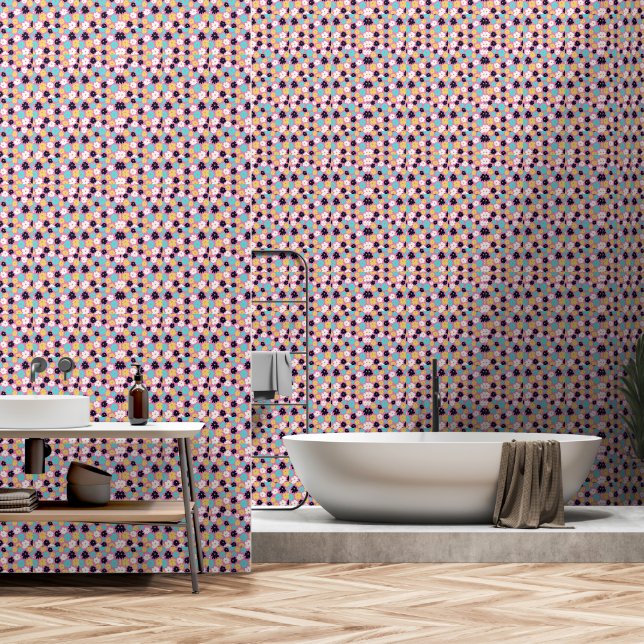 Moder Chic Floral Pink Tapete (Badezimmer)