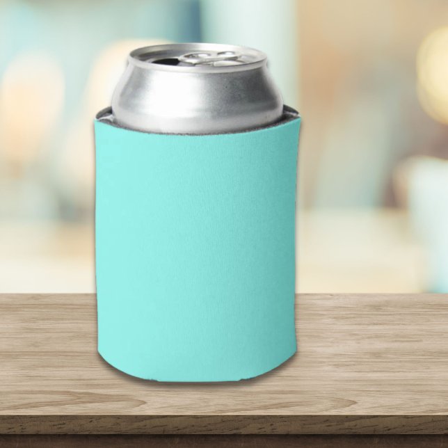Moder chic minimalalist monogram Turquoise aqua bl Dosenkühler (moder chic minimalist monogram turquoise aqua blue can cooler)