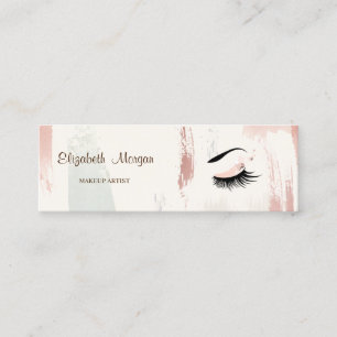 Moder Elegant, Wasserpinselstrich, Wimpern Mini Visitenkarte