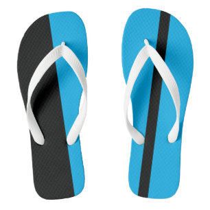 Moderate, hellblaue, stilisierte vertikale Bands Flip Flops