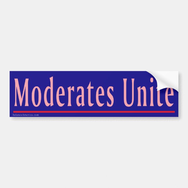 Moderates vereinigen autoaufkleber (Vorne)