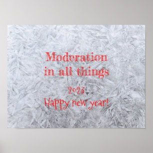 Moderation in allem wünscht neues Jahr Poster