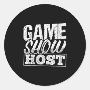 Moderator einer Spielshow - Unterhaltung für Party Runder Aufkleber