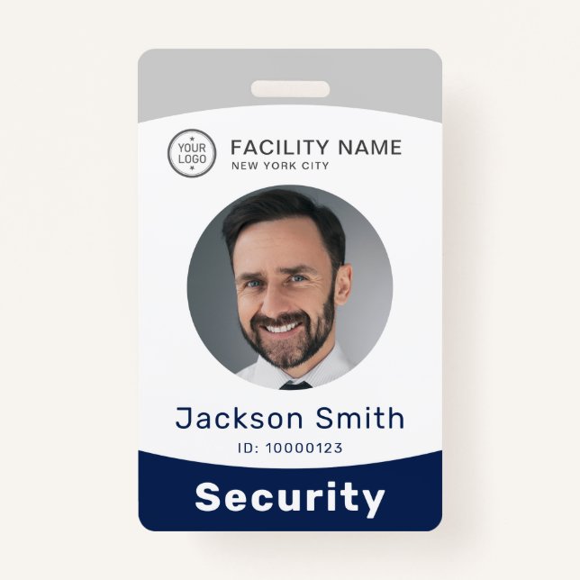 Modérée photo personnalisée et badge de l'employé (Devant)