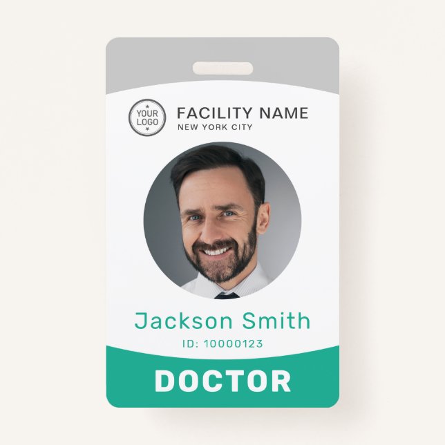 Modérée photo personnalisée et badge de l'employé (Devant)