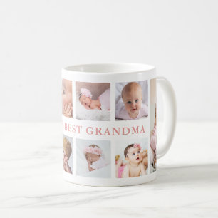 Modern 10 Foto Collage Pink Weltbeste Oma Kaffeetasse