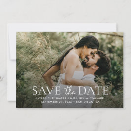 Modern 1 Photo QR Code Wedding Website  Save The Date