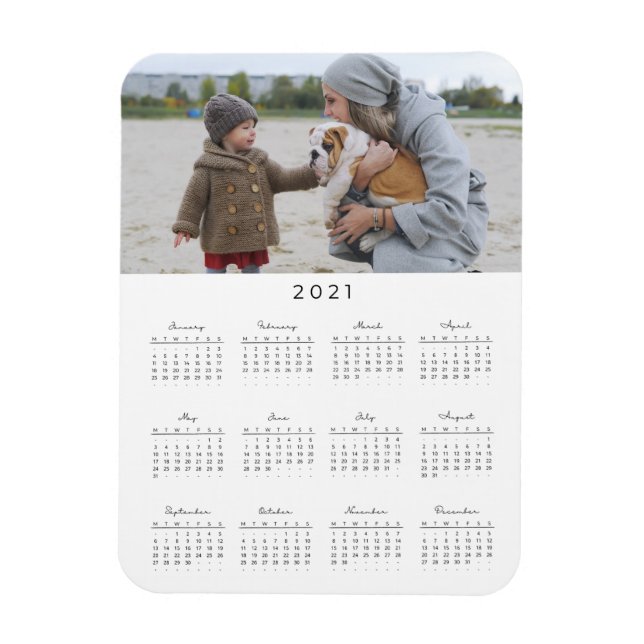 Modern 2021 Foto Calendar Magnet (Vertikal)