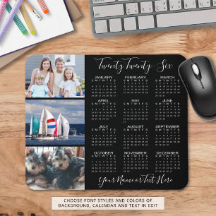 Modern 2023 Kalender 3 Foto Personalisiert Mousepad