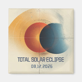 Modern 2026 Eclipse Souvenir Magnet