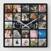 Modern 22 Family Photo Collage & Name