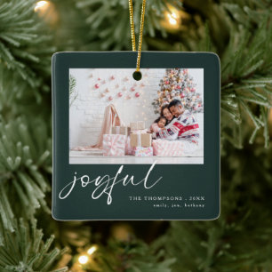 Modern 2 Foto Joybook Weihnachten Grün Keramikornament