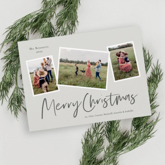 Modern 3 Foto Collage Frohe Weihnachten (Von Creator hochgeladen)