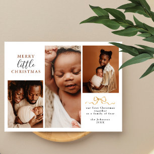 Modern 3 Fotos Fröhliche kleine Weihnachten Postkarte