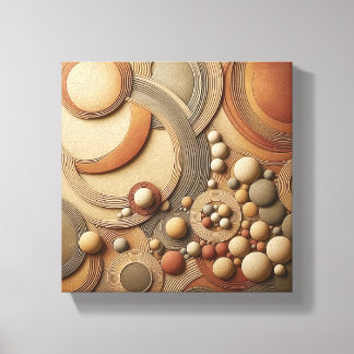Modern 3D Abstract Geometric Art - Layered Concent Leinwanddruck