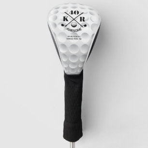 Modern 40. Geburtstag Golf 50. 60. Monogram Headcover