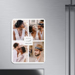 Modern 4 Foto Collage Wedding Vielen Dank Magnet<br><div class="desc">Einfache und moderne Hochzeit danke Magnet mit 4 Fotos. Diese Karte kann für Hochzeiten,  Brautparty,  Verlobungen,  Jubiläen oder besondere Anlässe verwendet werden. Für eine erweiterte Anpassung dieses Designs klicken Sie bitte auf den Link Weitere anpassen,  um den Schriftart,  die Größe,  die Farbe usw. zu ändern.</div>