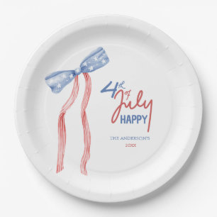 Modern 4. Juli Bow Party Patriotic Pappteller