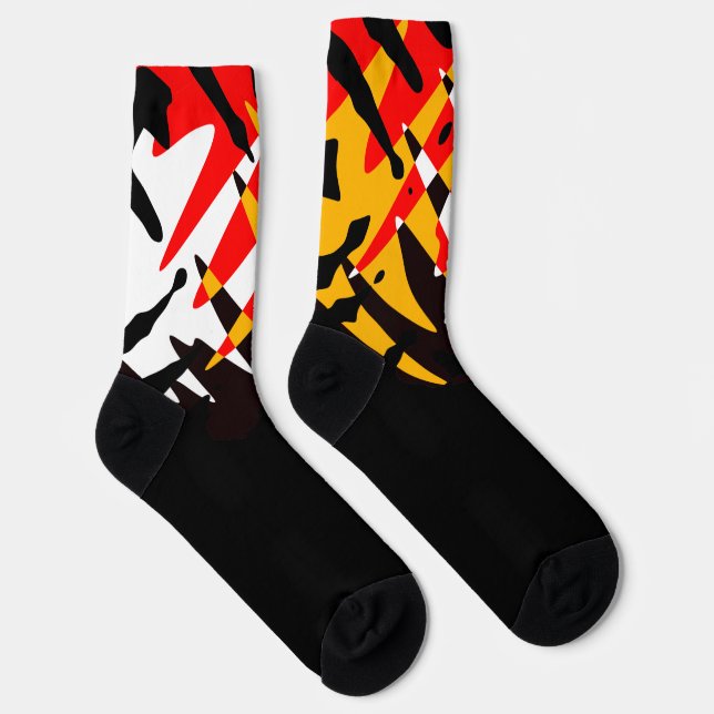 Modern 4 Nations Socks Native Tribal Art Socks  Socken (Rechts)