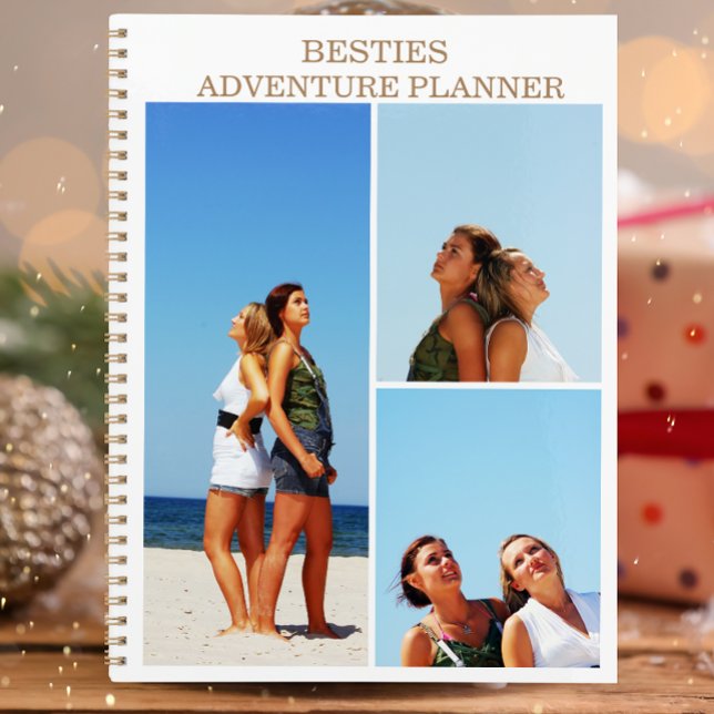 Modern 4 Photo Collage Besties Adventure Year  Planer (Modern 4 Photo Collage Besties Adventure Year Planner)